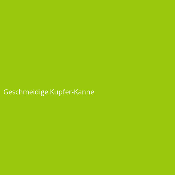 Geschmeidige Kupfer-Kanne