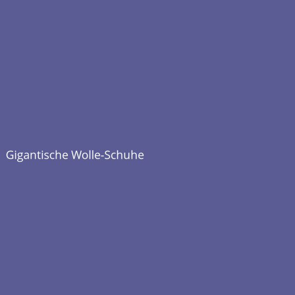 Gigantic Wool Shoes