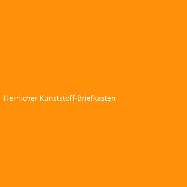 Herrlicher Kunststoff-Briefkasten